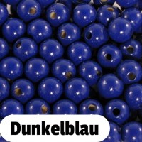 Holzperlen 10mm dunkelblau